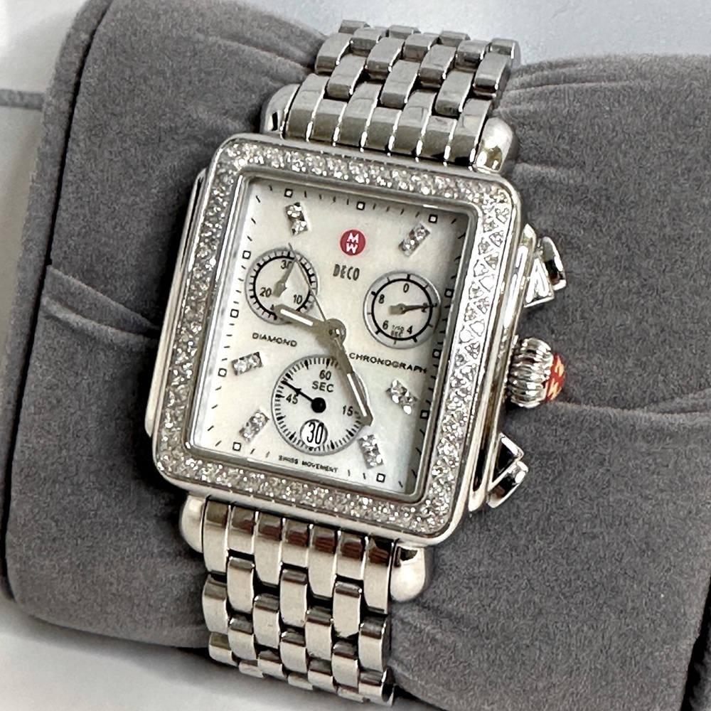 MICHELLE DECO DIAMOND CHRONOGRAPH BRACELET WATCH